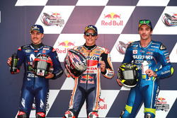 Top3 after qualifying: Maverick Viñales, Yamaha Factory Racing, Marc Marquez, Repsol Honda Team, Andrea Iannone, Team Suzuki MotoGP