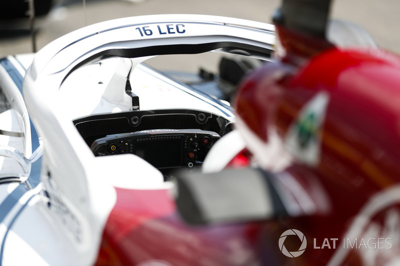 Charles Leclerc, Sauber C37, vue du cockpit