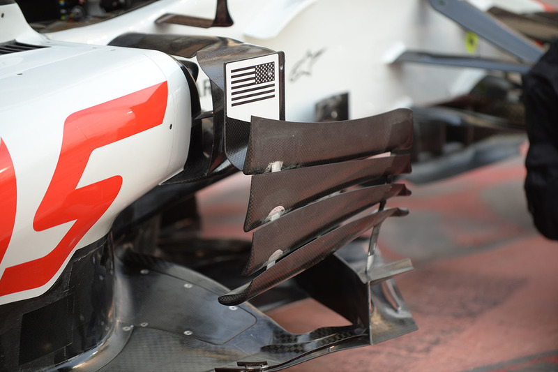 Haas F1 Team VF-18 bargeboard detail