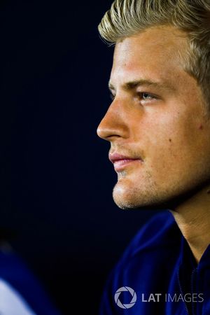 Marcus Ericsson, Sauber, in the press conference