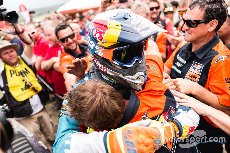 Le vainqueur de la catégorie moto, Matthias Walkner, Red Bull KTM Factory Team