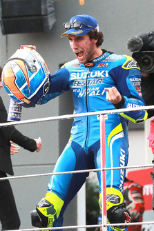 Podium: tweede plaats Alex Rins, Team Suzuki MotoGP