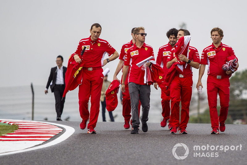 Sebastian Vettel, Ferrari on track walk