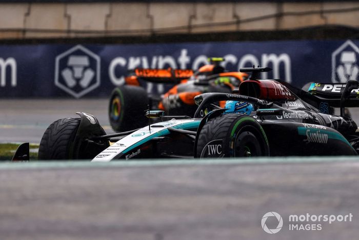 George Russell, Mercedes F1 W15, Lando Norris, McLaren MCL38