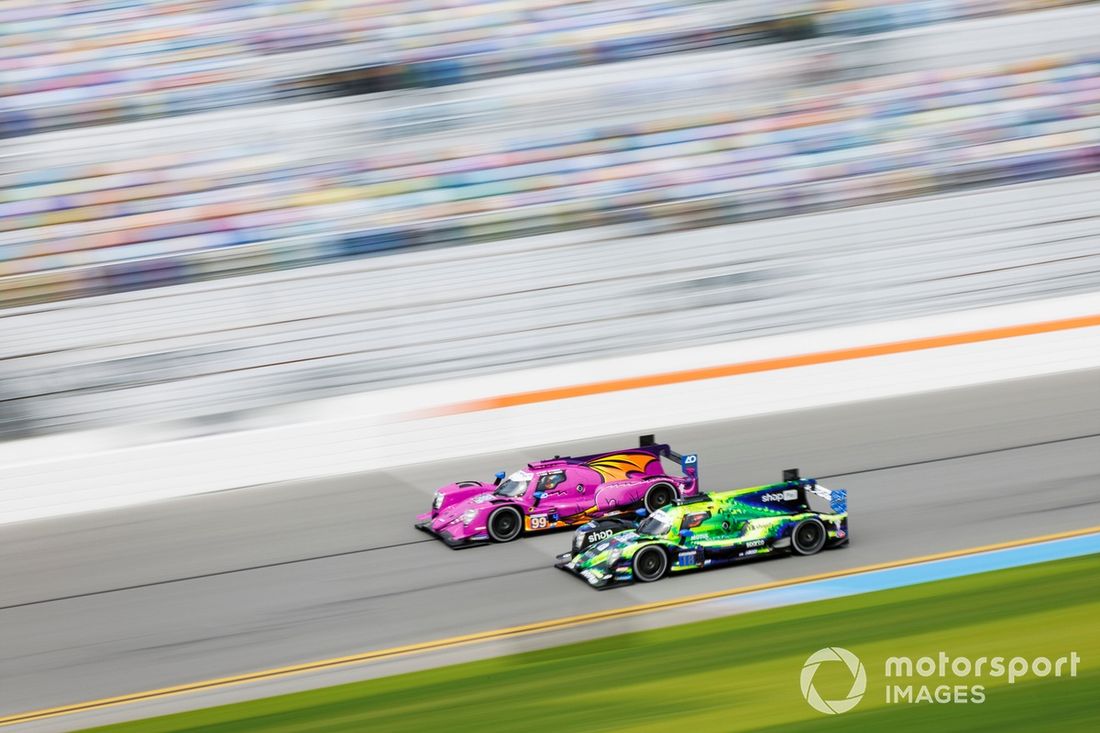 #99 AO Racing, ORECA LMP2 07: PJ Hyett, Dane Cameron, Jonny Edgar, Christian Rasmussen, #18 Era Motorsport, ORECA LMP2 07: Tobi Lutke, Paul-Loup Chatin, David Heinemeier Hansson, Ryan Dalziel