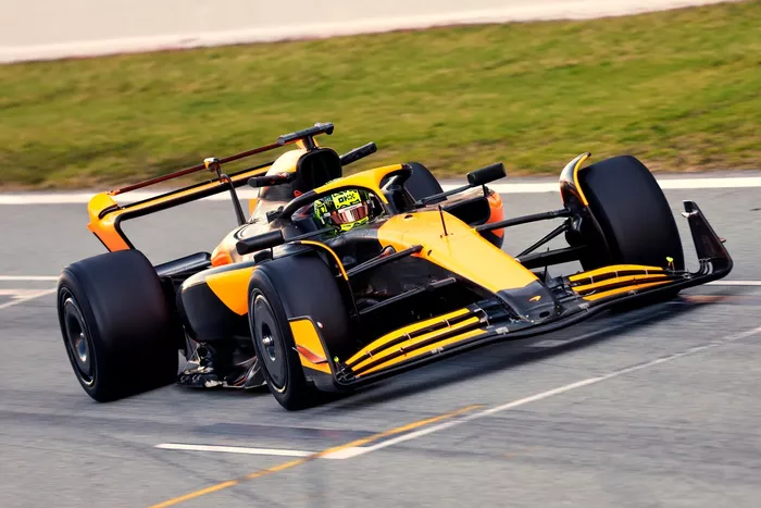 Lando Norris, McLaren during Pirelli test