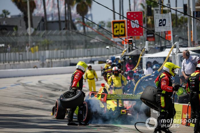 Devlin DeFrancesco, Andretti Steinbrenner Autosport Honda, pit stop