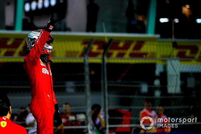 Il poleman Charles Leclerc, Ferrari