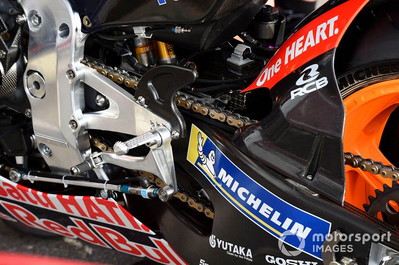 Repsol Honda Team, dettaglio della pedaliera
