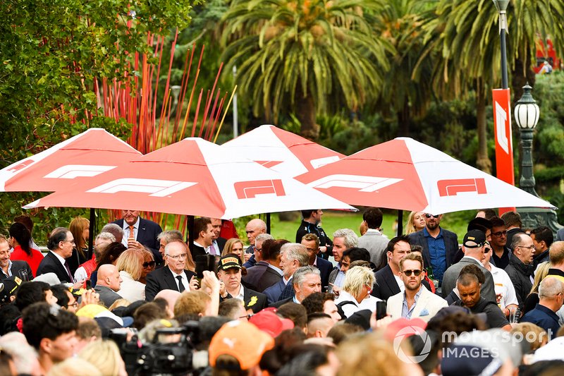 Fans at the Federation Square event