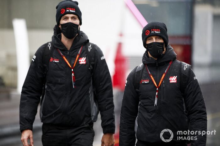 Romain Grosjean, Haas F1 y Kim Keedle, fisio de Romain Grosjean