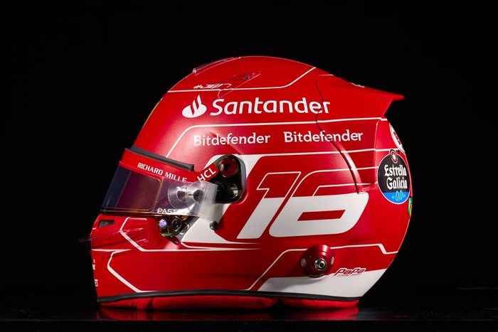 Casco de Charles Leclerc, Ferrari