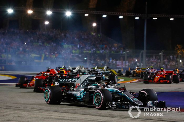Lewis Hamilton, Mercedes AMG F1 W09 EQ Power+, Sebastian Vettel, Ferrari SF71H, Max Verstappen, Red Bull Racing RB14, Valtteri Bottas, Mercedes AMG F1 W09 EQ Power+