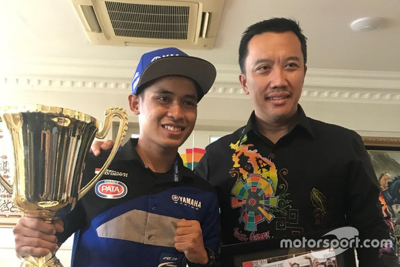 Galang Hendra dan Menteri Pemuda dan Olahraga (Menpora), Imam Nahrawi