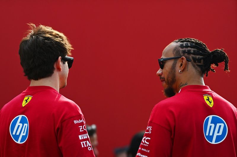 Charles Leclerc, Ferrari, Lewis Hamilton