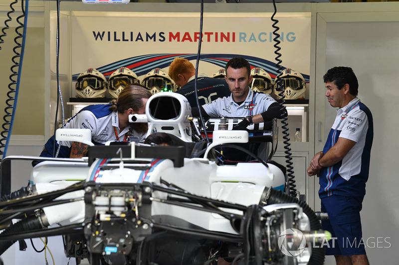 Williams FW40 in the garage