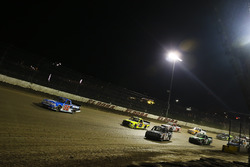 Stewart Friesen, Elaine Larsen Motorsports Chevrolet, Christopher Bell, Kyle Busch Motorsports Toyota, and Matt Crafton, ThorSport Racing Toyota