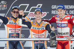 Podium: Ganador, Dani Pedrosa, Repsol Honda Team, segundo, Marc Marquez, Repsol Honda Team, tercero, Jorge Lorenzo, Ducati Team