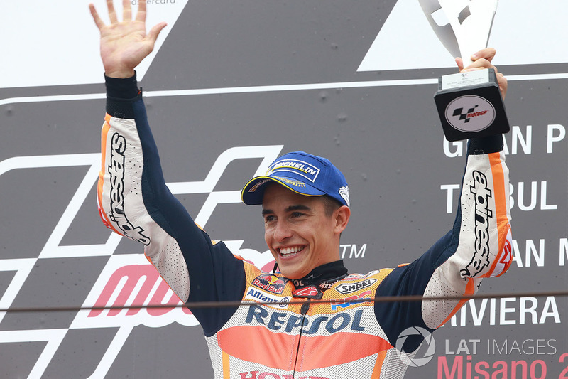 Podium : le vainqueur Marc Marquez, Repsol Honda Team