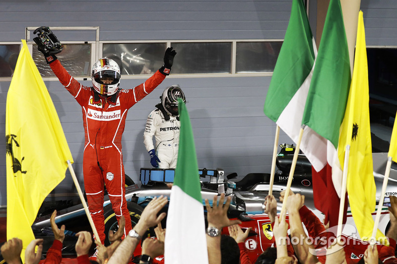 Ganador de la carrera Sebastian Vettel, Ferrari SF70H