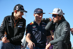 Esteban Ocon, Sahara Force India F1, Max Verstappen, Red Bull Racing and Fernando Alonso, McLaren