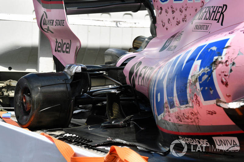 Sergio Perez, Sahara Force India VJM10 ilk antrenmanda yolda kalıyor