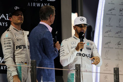 Lewis Hamilton, Red Bull Racing and Scuderia Toro Advisor / Channel 4 F1 Commentator on the podium