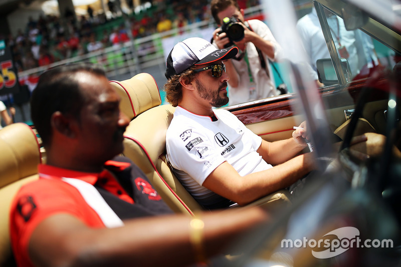 Fernando Alonso, McLaren on the drivers parade