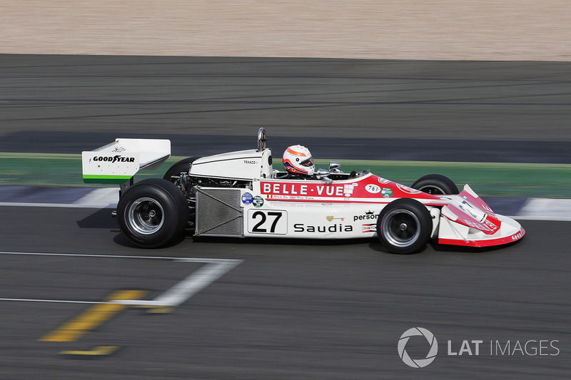 Martin Brundle au volant d'une March 761 de Patrick Neve