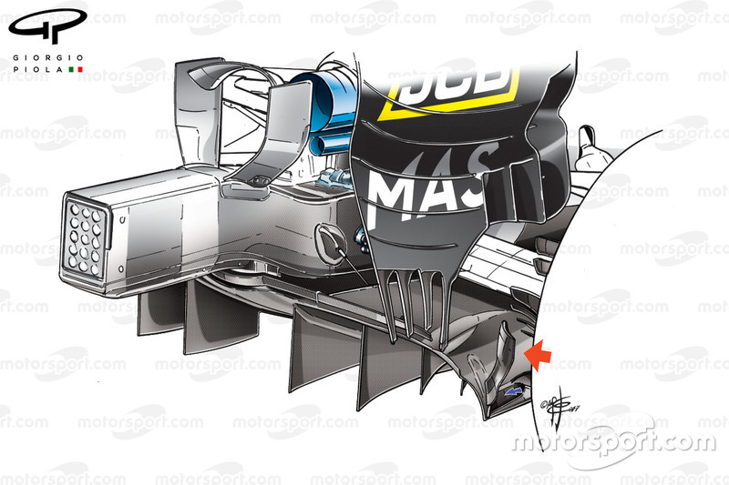 Williams FW40 diffuser, Monaco GP