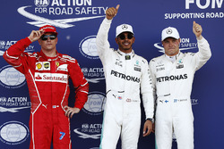 Polesitter Lewis Hamilton, Mercedes AMG F1, 2. Valtteri Bottas, Mercedes AMG F1, third place Kimi Ra