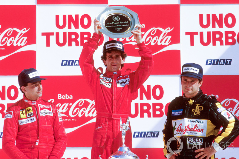 Podium: 1. Alain Prost, McLaren TAG Porsche, 2. Michele Alboreto, Ferrari, 3. Elio de Angelis, Lotus