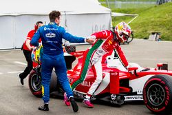 Oliver Rowland, DAMS, ganador de la pole Charles Leclerc, PREMA Powerteam