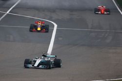 Valtteri Bottas, Mercedes AMG F1 W08, leads Daniel Ricciardo, Red Bull Racing RB13