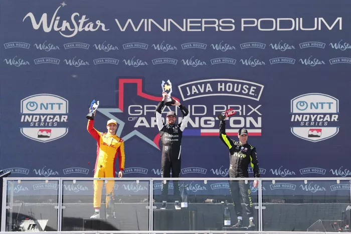 Alex Palou, Chip Ganassi Racing, Kyle Kirkwood, Andretti Global w/ Curb-Agajanian, Will Power, Andretti Global