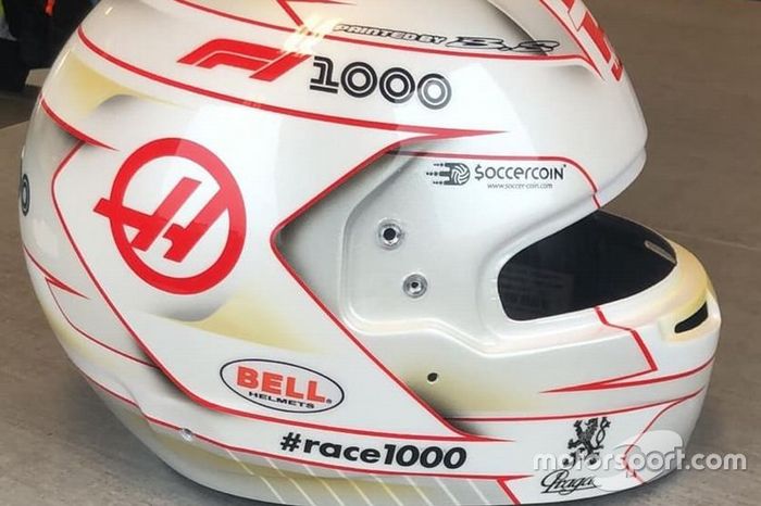 El Casco de Romain Grosjean, Haas F1 Team, para el GP de China*