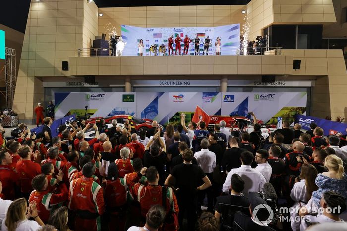 Podio GTE Pro: Ganador #52 AF Corse Ferrari 488 GTE EVO GTE-PRO: Miguel Molina, Antonio Fuoco 