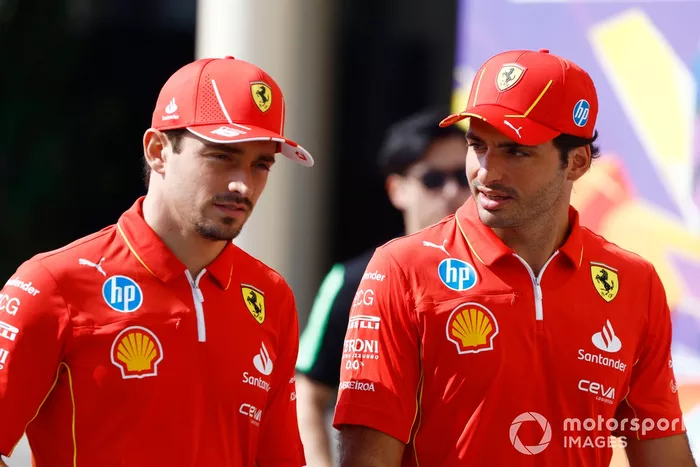 Charles Leclerc, Scuderia Ferrari, Carlos Sainz, Scuderia Ferrari