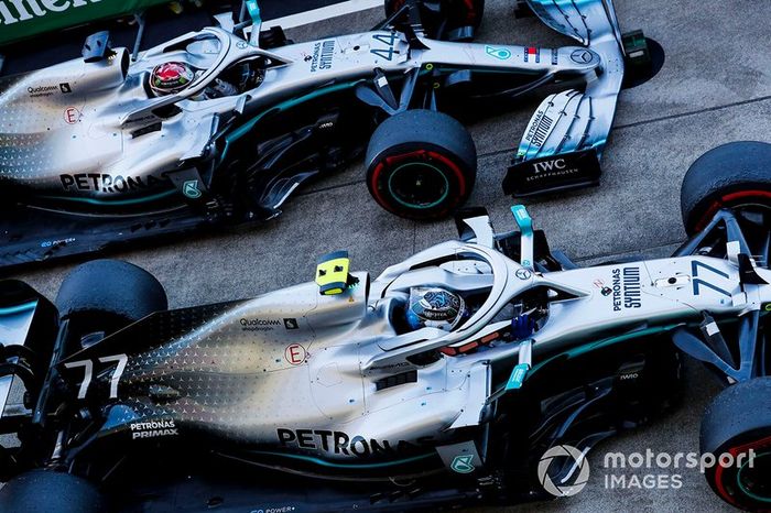 Valtteri Bottas, Mercedes AMG W10 y Lewis Hamilton, Mercedes AMG F1 W10