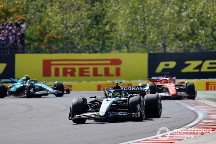 Lewis Hamilton, Mercedes F1 W15, Charles Leclerc, Ferrari SF-24, Fernando Alonso, Aston Martin AMR24