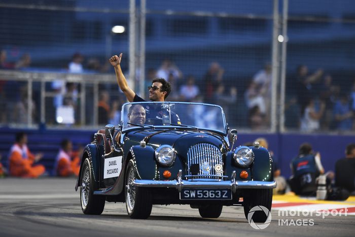Daniel Ricciardo, Red Bull Racing en el desfile de pilotos