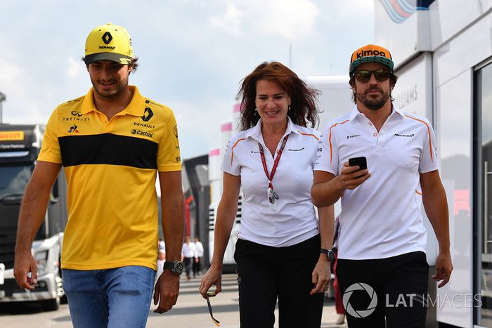 Carlos Sainz Jr., Renault Sport F1 Team, Silvia Hoffer Frangipane, McLaren y Fernando Alonso, McLaren
