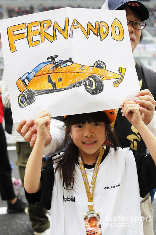 A young fan of Fernando Alonso, McLaren