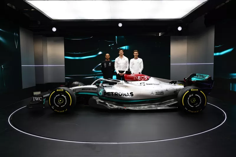 George Russell, Lewis Hamilton, Mercedes, Toto Wolff, team principal et PDG, Mercedes AMG