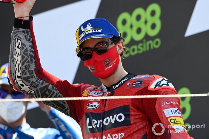 Podio: segundo lugar Francesco Bagnaia, Ducati Team