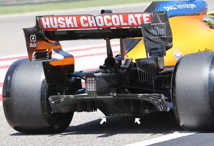 McLaren MCL35M diffuser detail