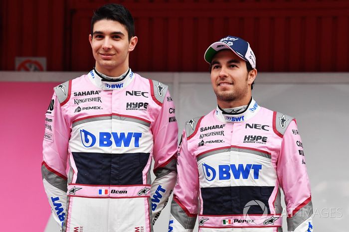 Esteban Ocon, Sahara Force India F1 y Sergio Pérez, Sahara Force India