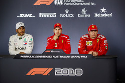 Lewis Hamilton, Mercedes-AMG F1, Sebastian Vettel, Ferrari and Kimi Raikkonen, Ferrari in the Press