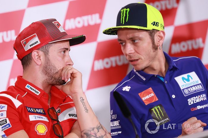 Andrea Dovizioso, Ducati Team, Valentino Rossi, Yamaha Factory Racing