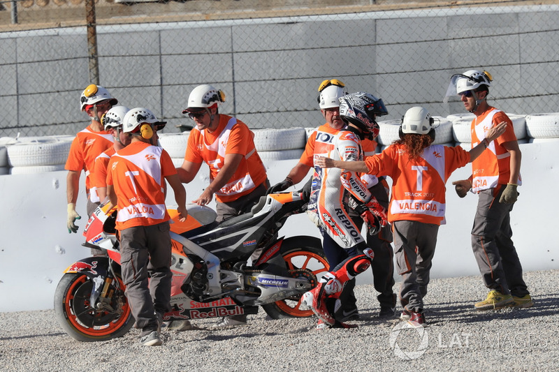 Marc Marquez, Repsol Honda Team after the crash